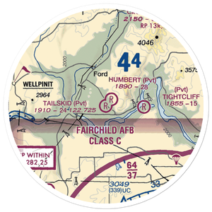 Tailskid Ranch Airport (39WA) VFR Sectional Sticker (20 mile)