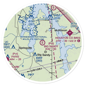 Big Sandy Airpark (39TN) VFR Sectional Sticker (20 mile)