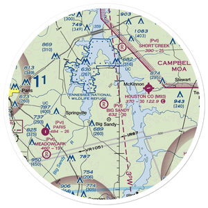 Big Sandy Airpark (39TN) VFR Sectional Sticker (30 mile)