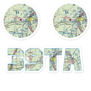Flying Tigers Airport (39TA) VFR Sectional Sticker Pack