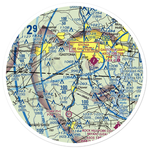 Rizzy Ridge Airport (39SC) VFR Sectional Sticker (30 mile)