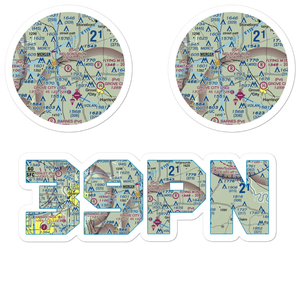 Nelson's Run Airport (39PN) VFR Sectional Sticker Pack