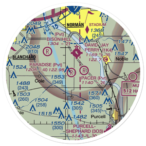 Paradise Air Haven Airport (39OK) VFR Sectional Sticker (20 mile)