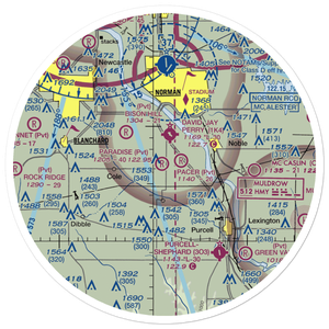 Paradise Air Haven Airport (39OK) VFR Sectional Sticker (30 mile)