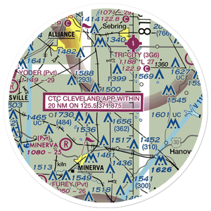 Crosswind Meadows Airport (39OH) VFR Sectional Sticker (20 mile)