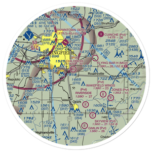 Gardner Airport (39MO) VFR Sectional Sticker (30 mile)