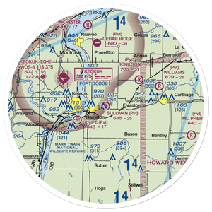 Sullivan Airport (39LL) VFR Sectional Sticker (30 mile)