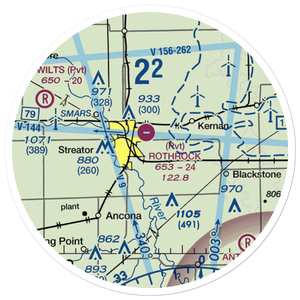 Hagi Landing Area Airport (39IS) VFR Sectional Sticker (20 mile)