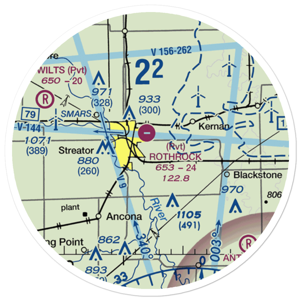 Hagi Landing Area Airport (39IS) VFR Sectional Sticker (20 mile) 