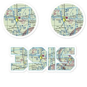 Hagi Landing Area Airport (39IS) VFR Sectional Sticker Pack