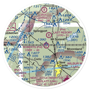Roberts Field (39IN) VFR Sectional Sticker (20 mile)