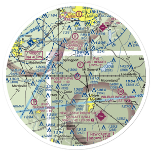 Roberts Field (39IN) VFR Sectional Sticker (30 mile)