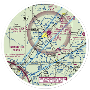 Mason Airport (39IL) VFR Sectional Sticker (30 mile)