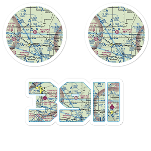 Miller Field (39II) VFR Sectional Sticker Pack