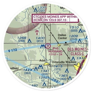 Husband Field (39IA) VFR Sectional Sticker (20 mile)