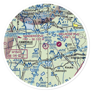 Sanders Ranch Airport (39FA) VFR Sectional Sticker (20 mile)