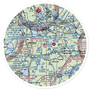 Sanders Ranch Airport (39FA) VFR Sectional Sticker (30 mile)
