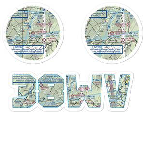 River's Edge Farm Airport (38WV) VFR Sectional Sticker Pack