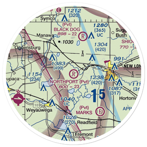 Northport Airport (38WI) VFR Sectional Sticker (20 mile)