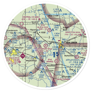 Northport Airport (38WI) VFR Sectional Sticker (30 mile)