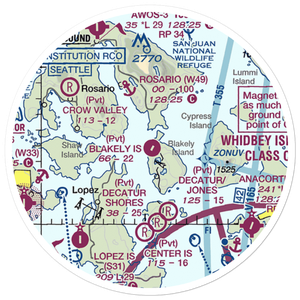 Blakely Island Airport (38WA) VFR Sectional Sticker (20 mile)