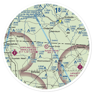 Sugar Grove Airport (38TN) VFR Sectional Sticker (30 mile)
