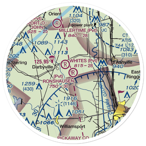 Ronshausen Airport (38OI) VFR Sectional Sticker (20 mile)