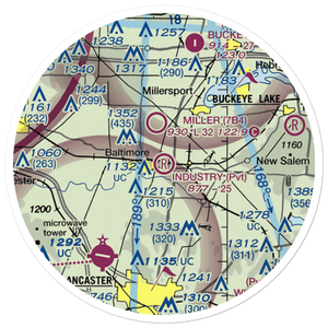 Industry Air Park (38OH) VFR Sectional Sticker (20 mile)