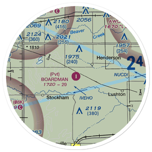 Boardman Aerial Airport (38NE) VFR Sectional Sticker (20 mile)