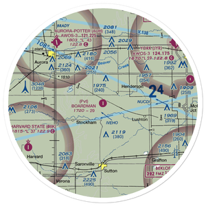 Boardman Aerial Airport (38NE) VFR Sectional Sticker (30 mile)