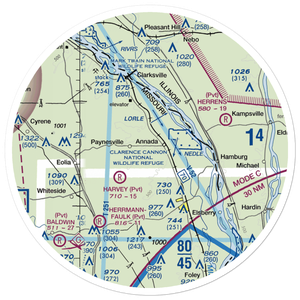 Barber Airport (38MO) VFR Sectional Sticker (30 mile)