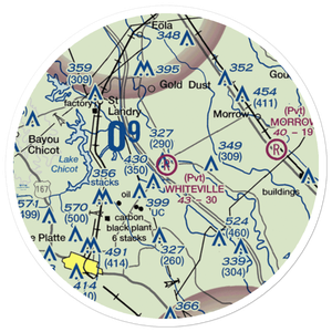 Whiteville Airport (38LA) VFR Sectional Sticker (20 mile)