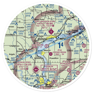 Winchester Airport (38IS) VFR Sectional Sticker (30 mile)