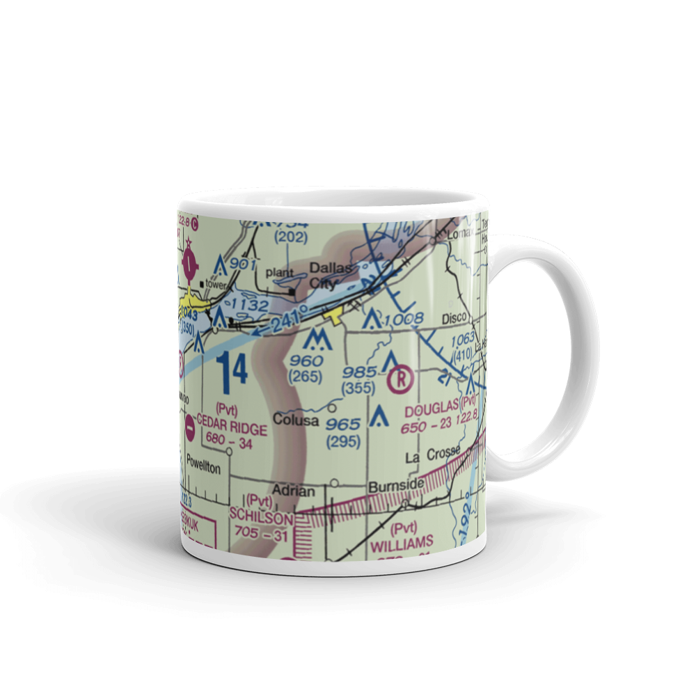 Winchester Airport (38IS) VFR Sectional  Mug 