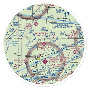 Hampton Field (38II) VFR Sectional Sticker (30 mile)