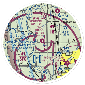 Riego Flight Strip (38CL) VFR Sectional Sticker (20 mile)