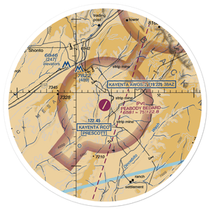 Peabody Bedard Field (38AZ) VFR Sectional Sticker (30 mile)