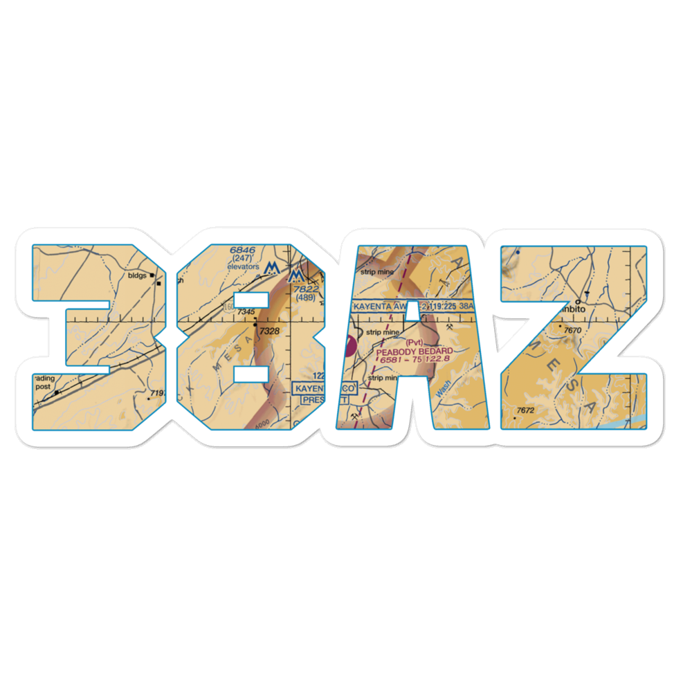 Peabody Bedard Field (38AZ) VFR Sectional Sticker 