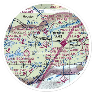 Mels Airport (38AK) VFR Sectional Sticker (20 mile)