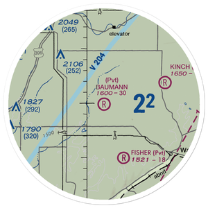 Baumann Farm Inc. Airport (37WA) VFR Sectional Sticker (20 mile)