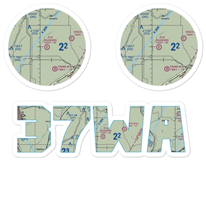 Baumann Farm Inc. Airport (37WA) VFR Sectional Sticker Pack