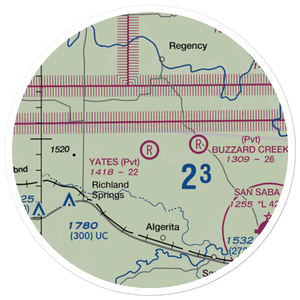Yates Field (37TX) VFR Sectional Sticker (20 mile)
