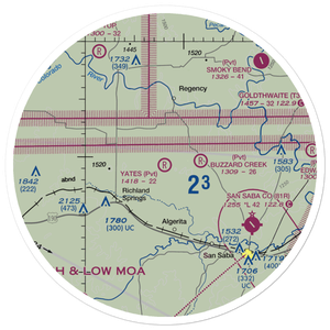 Yates Field (37TX) VFR Sectional Sticker (30 mile)