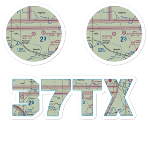 Yates Field (37TX) VFR Sectional Sticker Pack