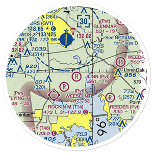 J Linn Airport (37TS) VFR Sectional Sticker (20 mile)