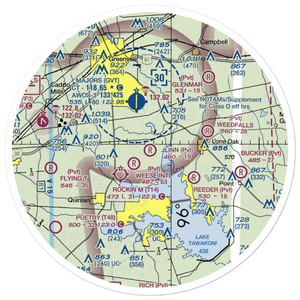 J Linn Airport (37TS) VFR Sectional Sticker (30 mile)