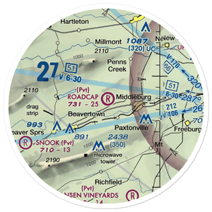 Roadcap Airport (37PA) VFR Sectional Sticker (20 mile)