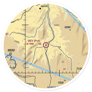 Vey Sheep Ranch Airport (37OR) VFR Sectional Sticker (20 mile)