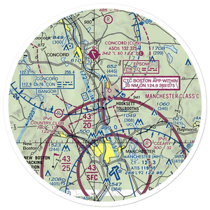 Hooksett's Seaplane Landing (37NH) VFR Sectional Sticker (30 mile)