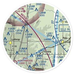 Mayes Homestead Airport (37MO) VFR Sectional Sticker (20 mile)